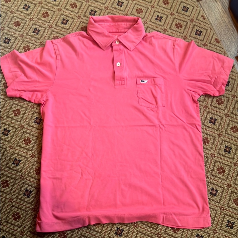 Vineyard Vines Pink Polo Shirt Classic Style